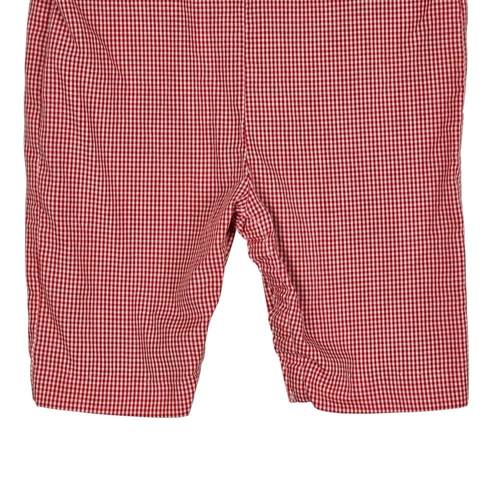 Southern Sunshine Boy Smocked Jumper One‎ Piece Romper Christmas Gingham 6M Red - Picture 3 of 11